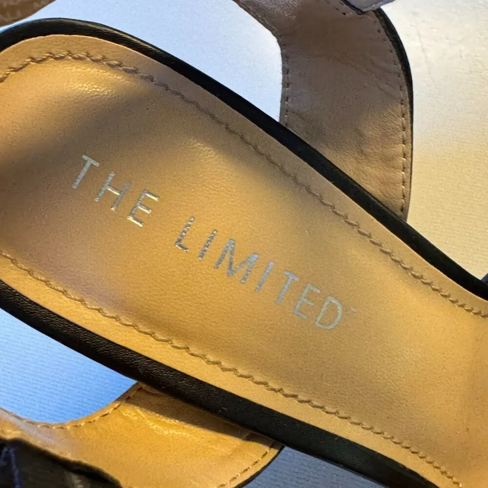 The Limited Frangelica Platform Sandal Heels Womens Size 9M Black Y2K Chic